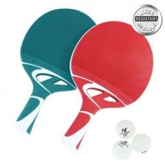 Cornilleau Masa Tenisi Tacteu duo (ikili set + 3 top) açık alan raketi